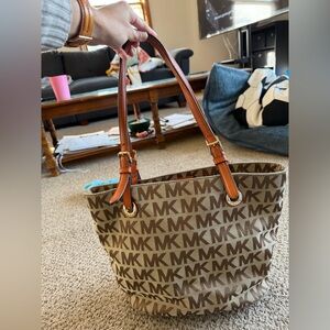 Michael Kors Brown Monogram Tote Bag